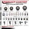 Service Caster 3'' Maroon Poly Wheel Swivel 1-7/8'' Expanding Stem Caster Set 2 Brakes, 4PK SCC-EX20S314-PPUB-MRN-2-TLB-2-178 - alternate 2